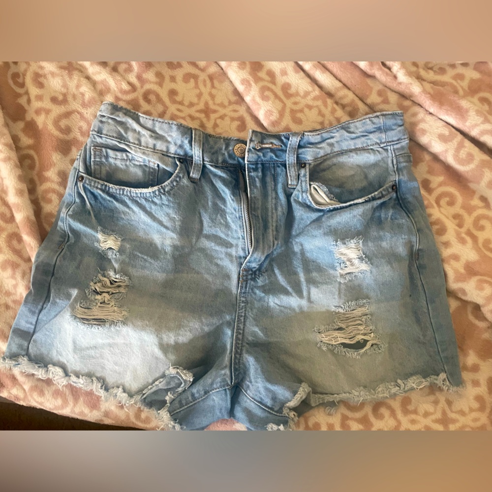 Distressed Jean Shorts